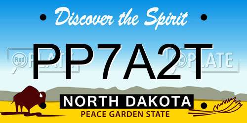 PP7A2T North Dakota License Plate