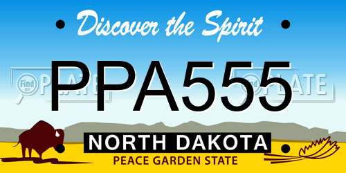 PPA555 North Dakota License Plate