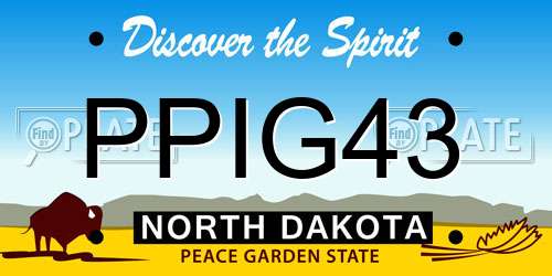 PPIG43 North Dakota License Plate