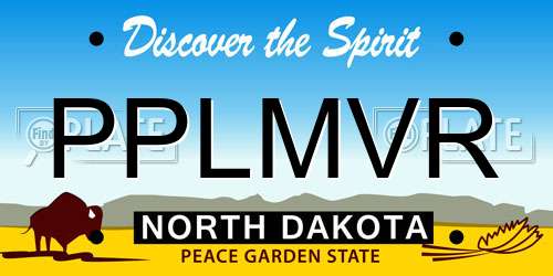 PPLMVR North Dakota License Plate