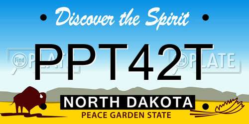 PPT42T North Dakota License Plate