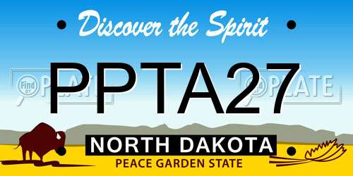 PPTA27 North Dakota License Plate