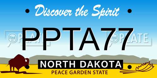 PPTA77 North Dakota License Plate