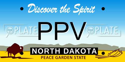 PPV North Dakota License Plate