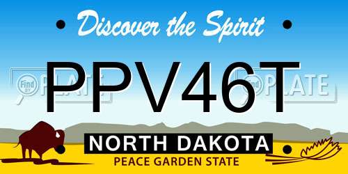 PPV46T North Dakota License Plate