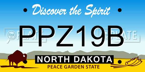 PPZ19B North Dakota License Plate