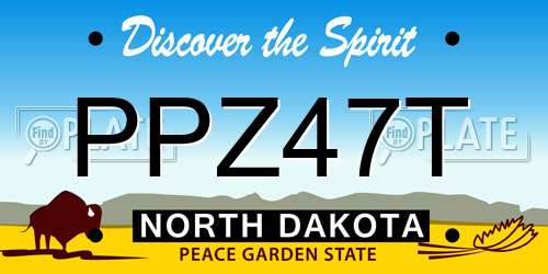 PPZ47T North Dakota License Plate