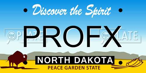 PROFX North Dakota License Plate