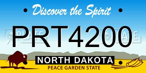 PRT4200 North Dakota License Plate