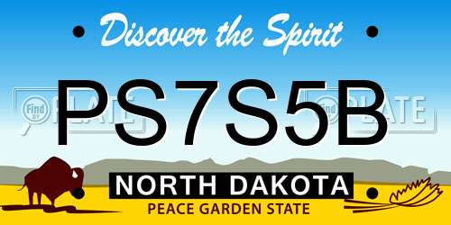 PS7S5B North Dakota License Plate