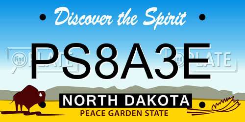PS8A3E North Dakota License Plate
