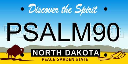 PSALM90 North Dakota License Plate