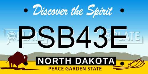 PSB43E North Dakota License Plate