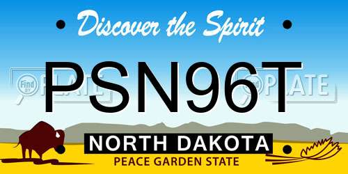 PSN96T North Dakota License Plate