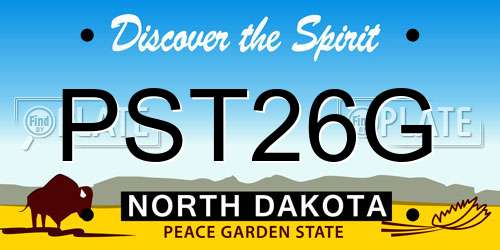 PST26G North Dakota License Plate