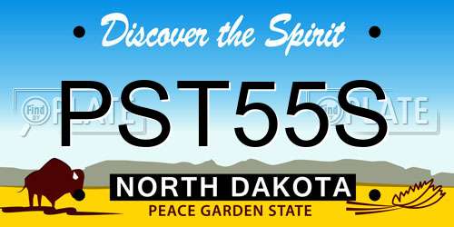 PST55S North Dakota License Plate