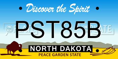 PST85B North Dakota License Plate