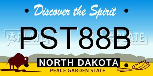 PST88B North Dakota License Plate