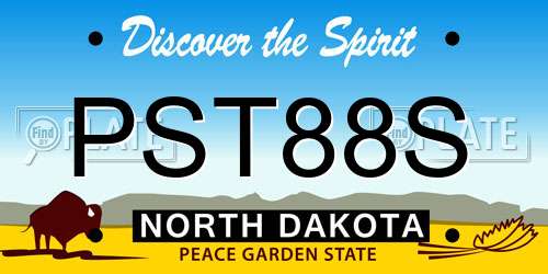 PST88S North Dakota License Plate