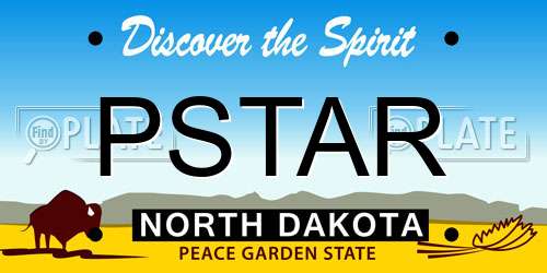 PSTAR North Dakota License Plate