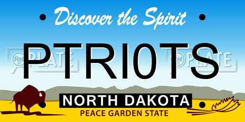 PTRI0TS North Dakota License Plate