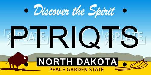 PTRIQTS North Dakota License Plate