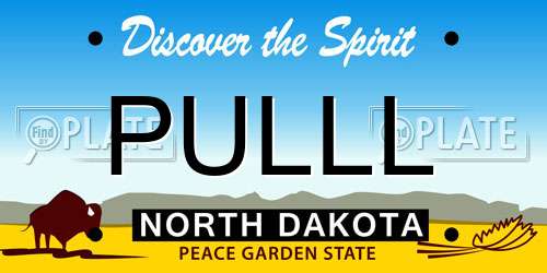 PULLL North Dakota License Plate