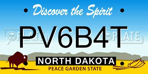 PV6B4T North Dakota License Plate