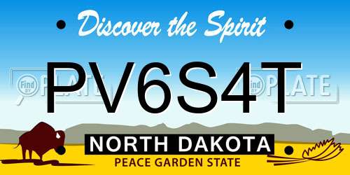 PV6S4T North Dakota License Plate