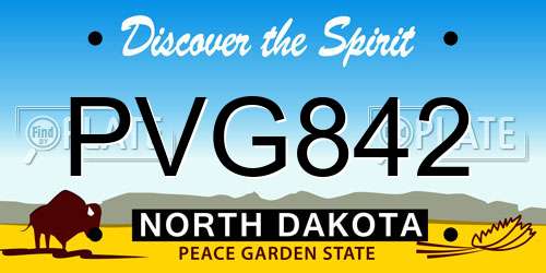 PVG842 North Dakota License Plate