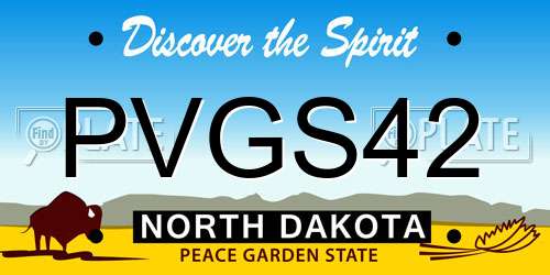 PVGS42 North Dakota License Plate