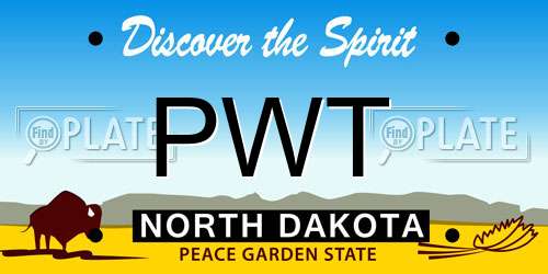 PWT North Dakota License Plate