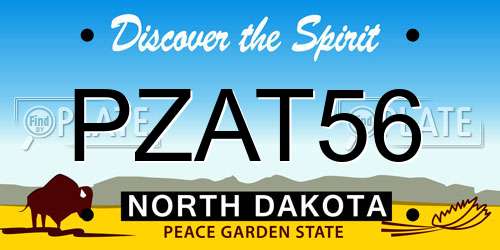 PZAT56 North Dakota License Plate