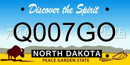 Q007GO North Dakota License Plate
