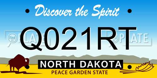 Q021RT North Dakota License Plate