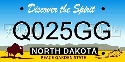 Q025GG North Dakota License Plate