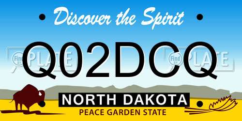 Q02DCQ North Dakota License Plate