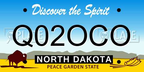 Q02OCO North Dakota License Plate