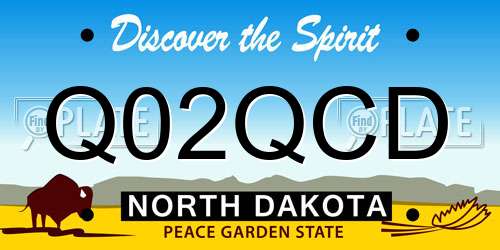 Q02QCD North Dakota License Plate