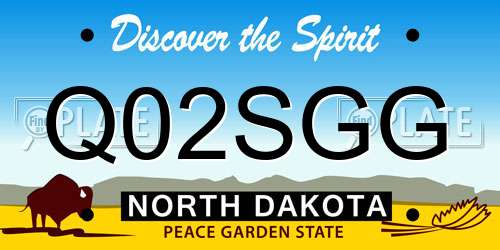 Q02SGG North Dakota License Plate