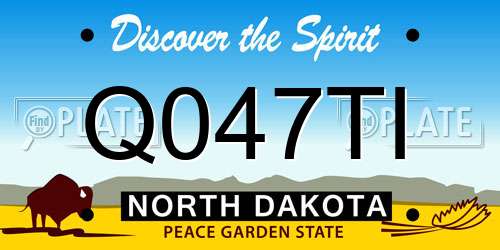 Q047TI North Dakota License Plate