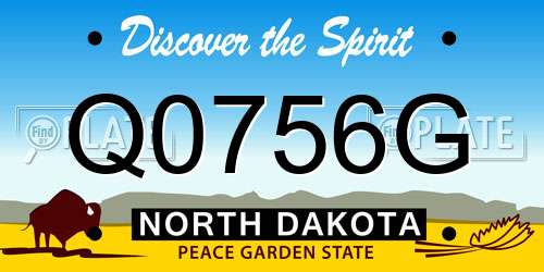 Q0756G North Dakota License Plate