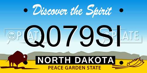 Q079SI North Dakota License Plate