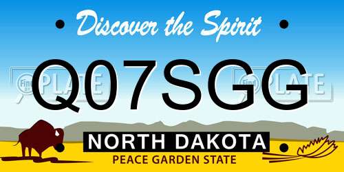 Q07SGG North Dakota License Plate