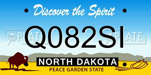 Q082SI North Dakota License Plate