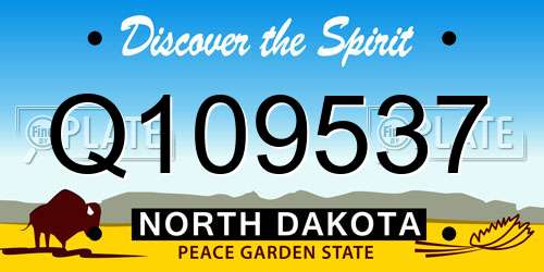 Q109537 North Dakota License Plate