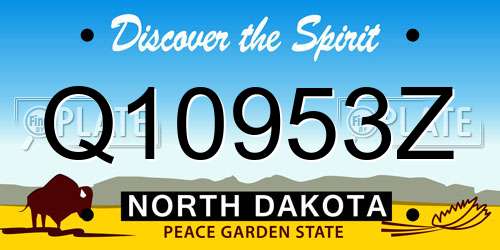 Q10953Z North Dakota License Plate