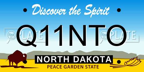 Q11NTO North Dakota License Plate