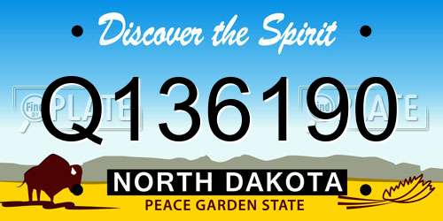 Q136190 North Dakota License Plate