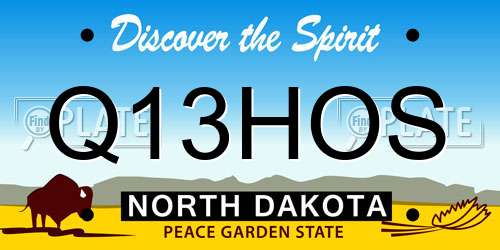 Q13HOS North Dakota License Plate